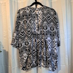 Arizona Jean Black and White Bathing Suit Cover